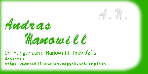 andras manowill business card
